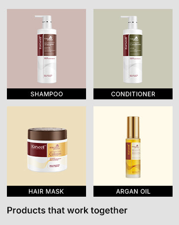Karseell Dry Damaged Hair Repair Set Shampoo Conditioner Mask MACA Argan Oil Kit SET OF 4