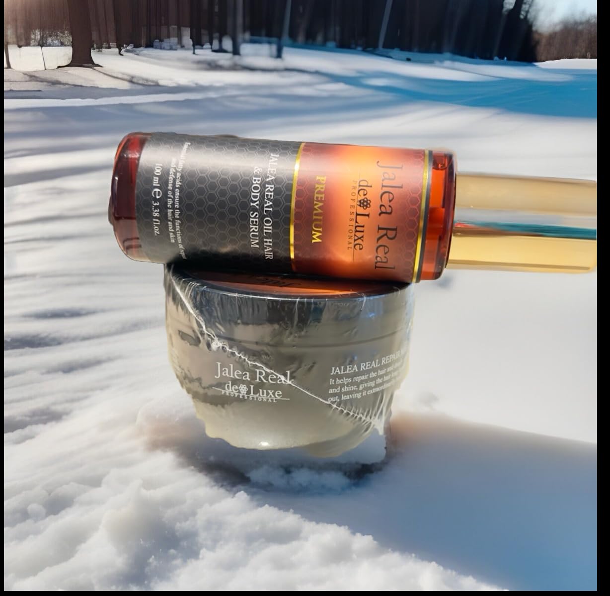 Jalea Real de Luxe Premium Hair Repair System, Hair Mask 8.45 fl oz, Oil Hair & Body Serum 3.38 fl oz