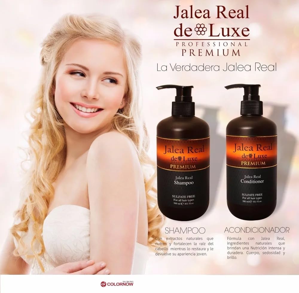 Jalea Real de Luxe Premium Hair Repair System, Hair Mask 8.45 fl oz, Oil Hair & Body Serum 3.38 fl oz