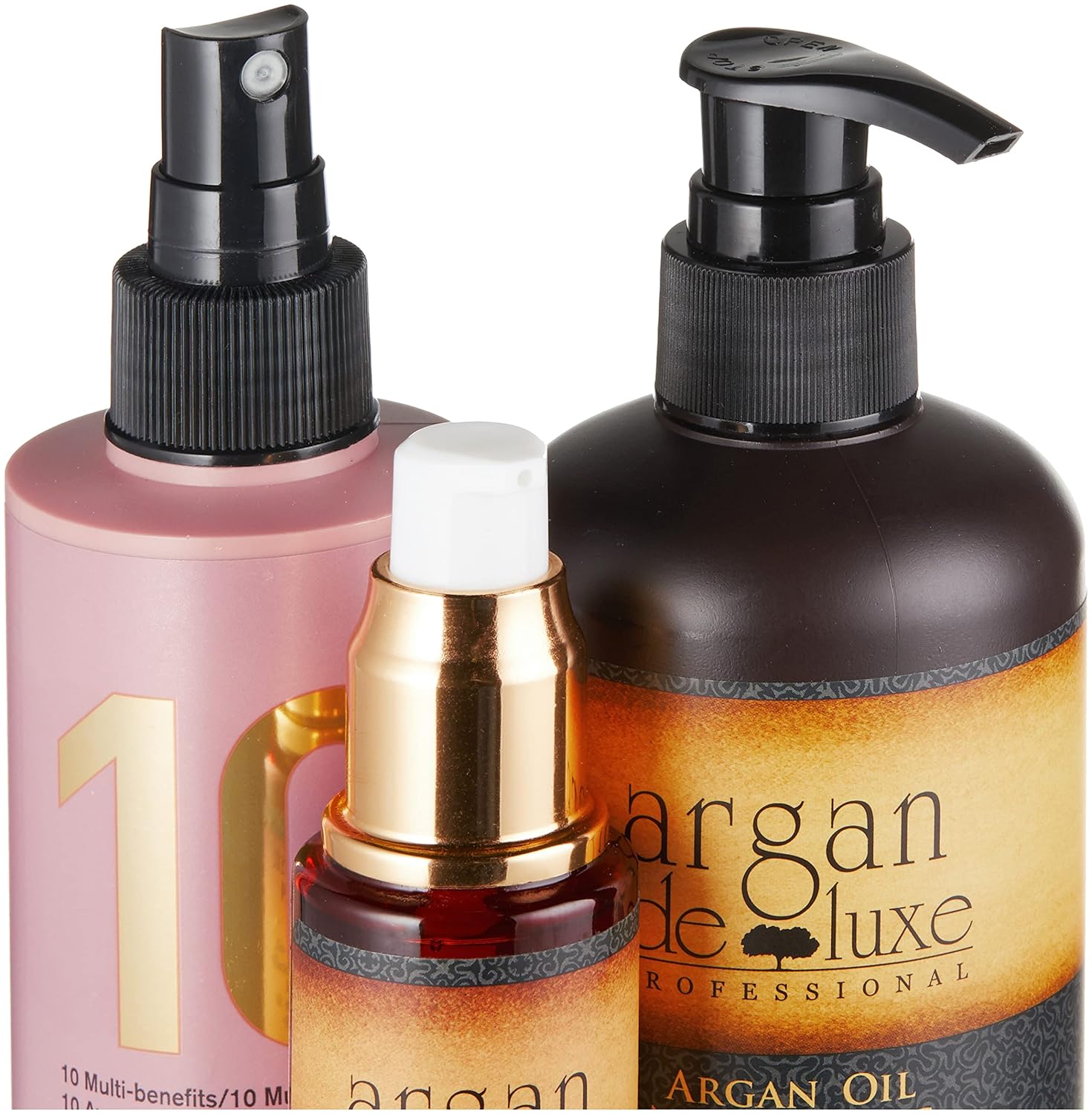 rgan Deluxe Hair Care Bundle – Shampoo, Conditioner, 10‑in‑1 Spray & Moroccan Argan Oil Serum