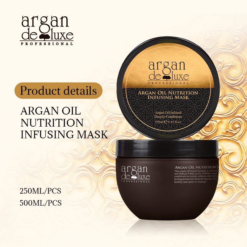 Argan Oil Hair Care Set, Nourishing Shampoo and Conditioner 500ml, Nutrition infusion Hair Mask 500ml, Hair and Body Serum 50ml, 4-Piece Collection(1550ml)