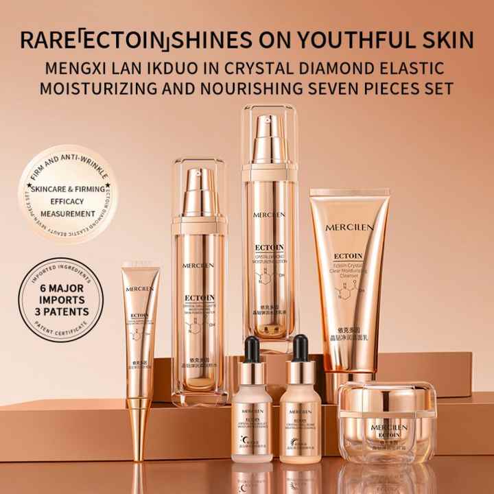 Premium Diamond Gold Beauty Set, Luxury Skincare Collection|Korean Skin Care Set with Vitamin C Essence Hydrating Anti-Aging Serum for Face Beauty Skin Care Set