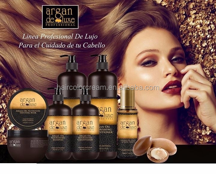 Argan Oil Hair Care Set, Nourishing Shampoo and Conditioner 500ml, Nutrition infusion Hair Mask 500ml, Hair and Body Serum 50ml, 4-Piece Collection(1550ml)