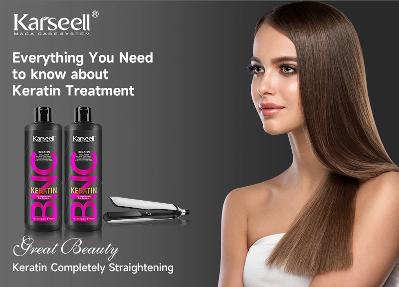 Karseell Brazilian Keratin Straightening Conditioner – Collagen Organic Treatment, Professional Repair & Smoothness (500ml x3)