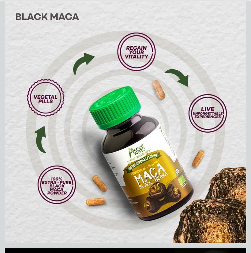 Amazon Andes Organic Red Maca Root Powder 8oz 227g - Maca Roja from Junin Peru - Gelatinized Starch-Free - USDA Organic Lepidium Meyenii - Raw Peruvian Superfood Andes Non-GMO Vegan