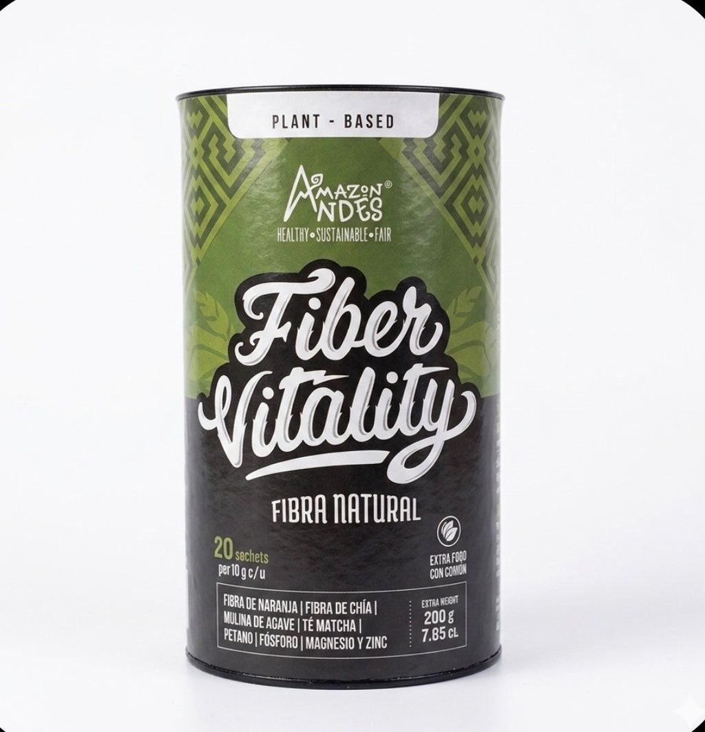 Fiber Vitality Natural Fiber Blend – Plant‑Based Digestive & Gut Health Support (20 Sachets, 200g)