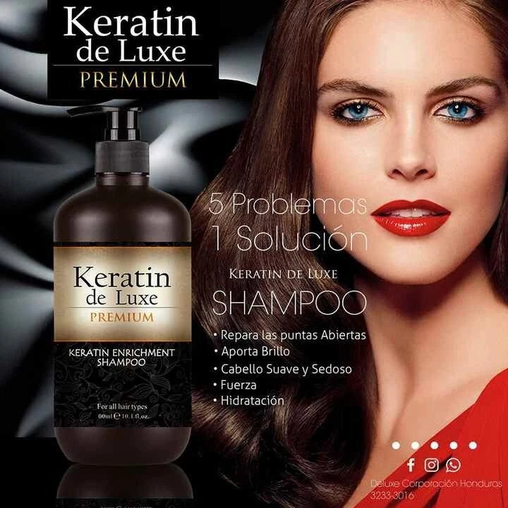 ⭐ Keratin Deluxe Hair Repair Set – Shampoo, Conditioner, Hair Oil & Mask (4‑Piece Kit)