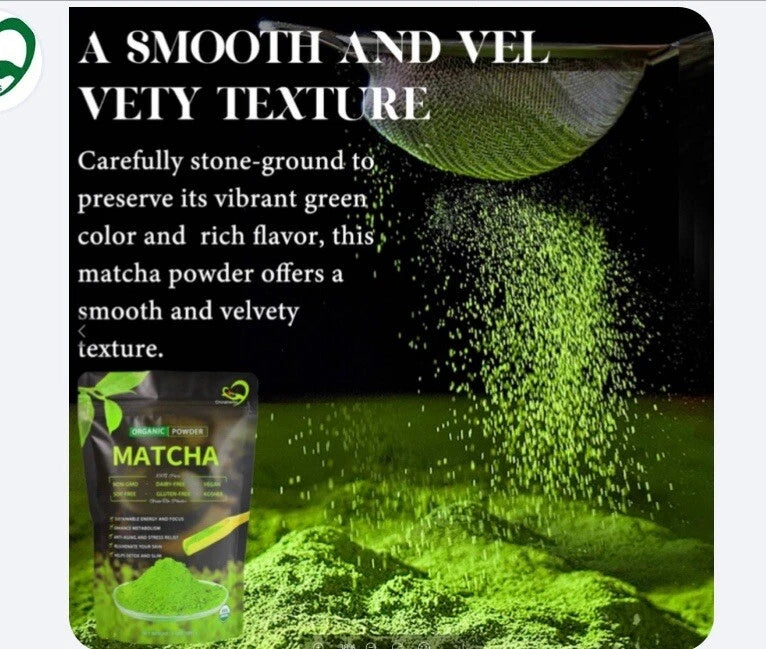 W&J nature wellness Quality Pure Matcha Powder100% Organic Japan Matcha Green Tea Certified Macha Ceremonial Grade  pwder  packn of 2