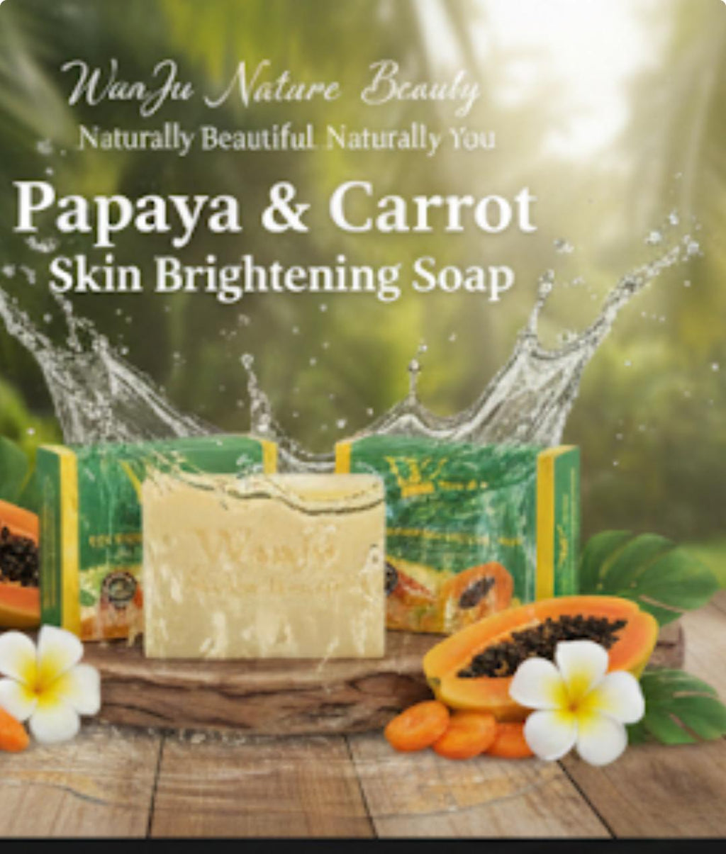 Premium Handmade Cold‑Pressed Papaya & Carrot Soap – 100% Natural Skin Brightening & Moisturizing Bar, Suitable for All Skin Types (5.29oz)
