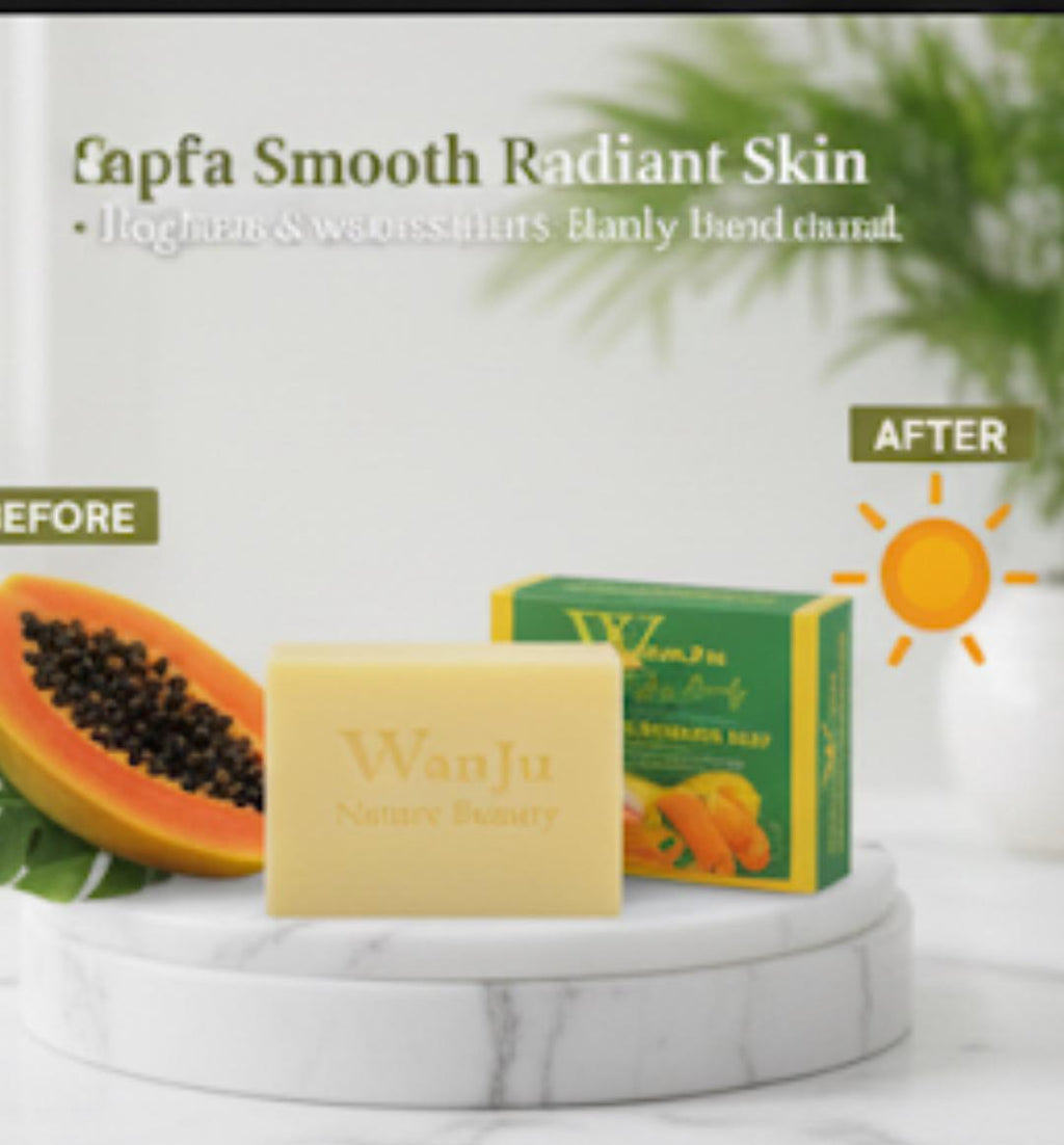 Premium Handmade Cold‑Pressed Papaya & Carrot Soap – 100% Natural Skin Brightening & Moisturizing Bar, Suitable for All Skin Types (5.29oz)