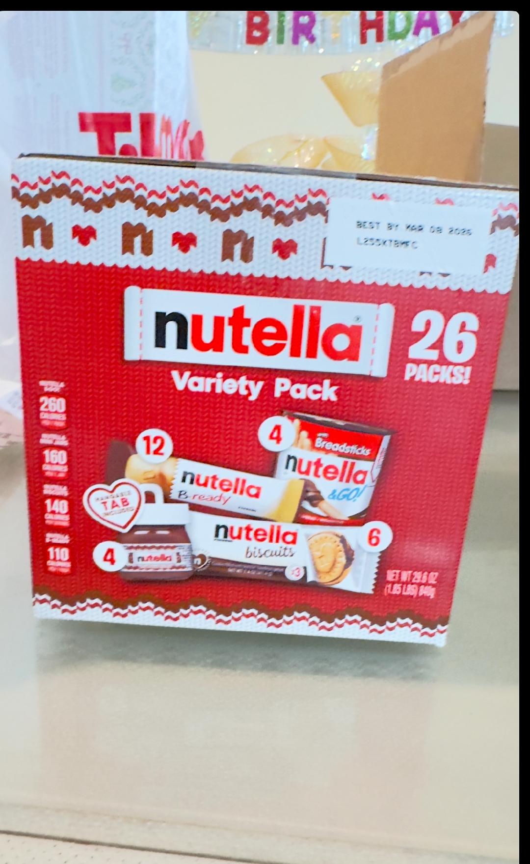 Nutella  variety parck with gift box perfect for holyday.